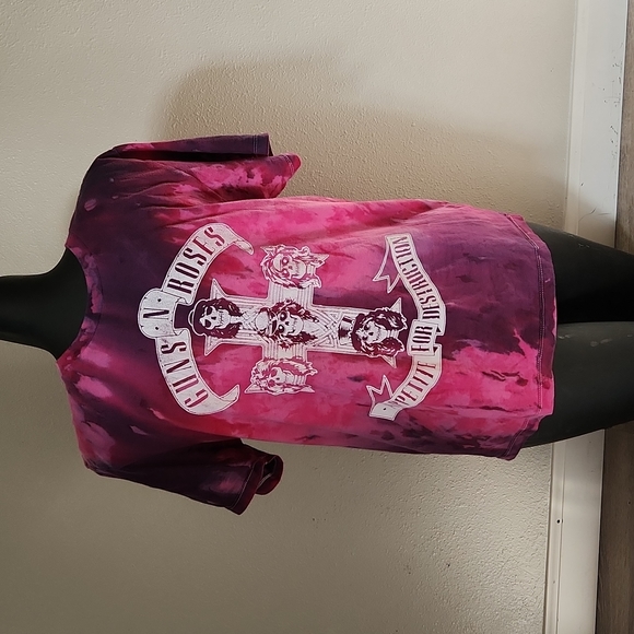 GUNS N' ROSES Appetite for Destruction Red Black TIE DYE T-Shirt - Picture 5 of 5